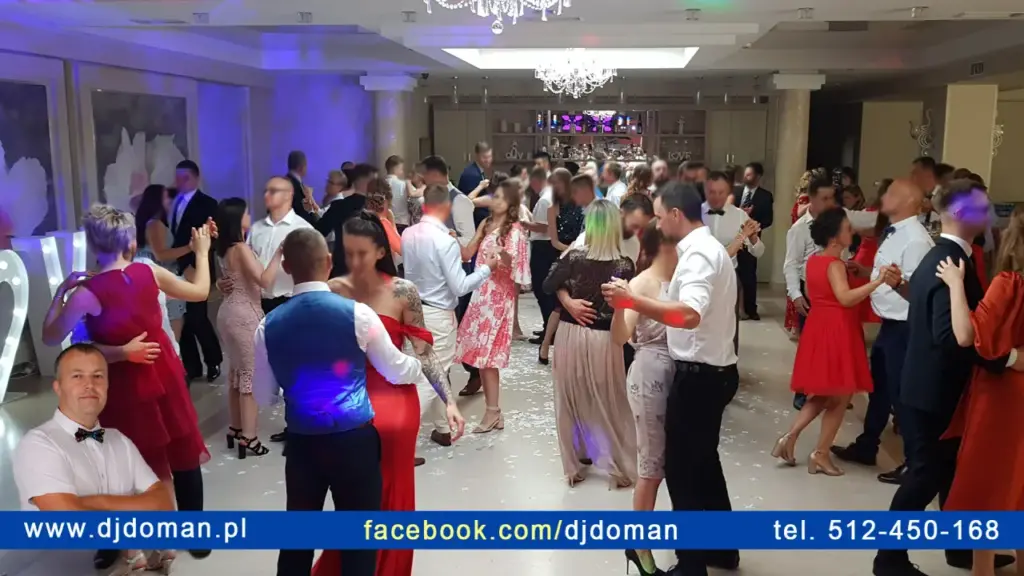 DJ na wesele Sandomierz – profesjonalna oprawa muzyczna, prowadzenie zabawy i oświetlenie sali weselnej.