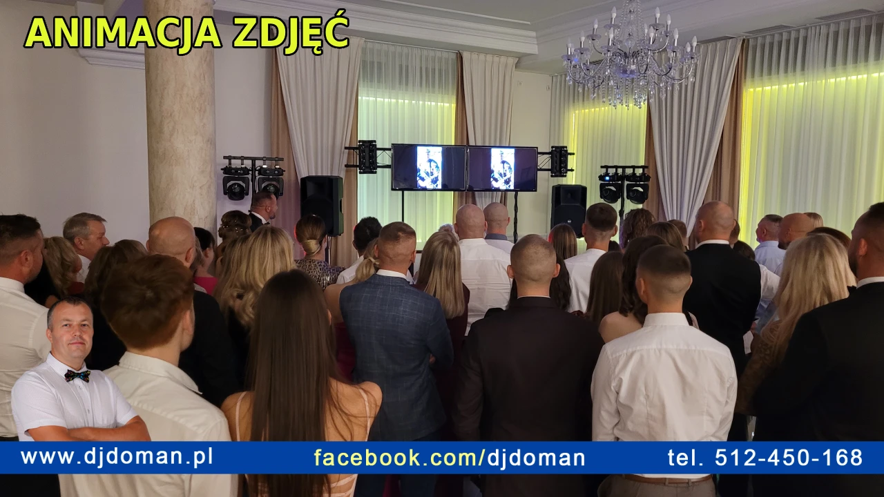 DJ Tarnobrzeg animacja zdjęć z młodości prezentacja multimedialna Animacja zdjęć z młodości Pary Młodej na weselu w Tarnobrzegu prezentowana przez profesjonalnego DJ-a.