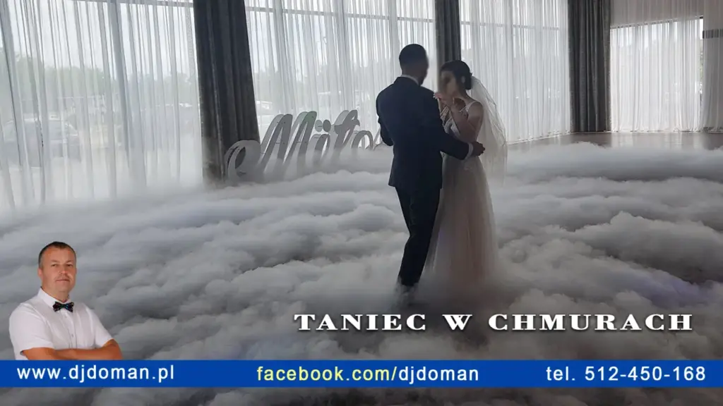 Pierwszy taniec w chmurach – ciężki dym i efektowna oprawa wesela z DJ Doman w Sandomierzu